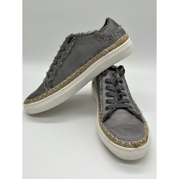 Womens Sneakers size 10, Liliana, satin material with twine edging - Picture 6 of 10